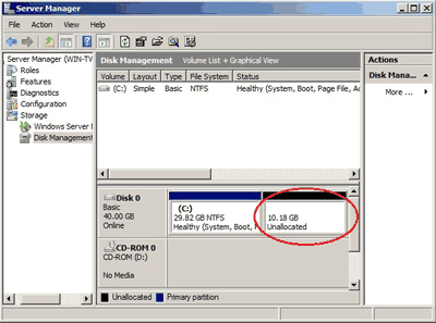 Shrink Server 2008