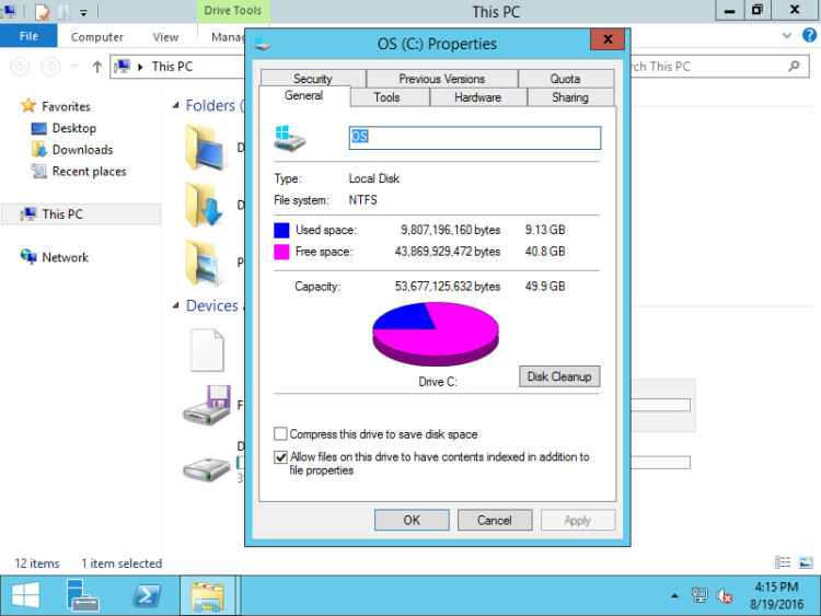 How To Enableinstallrun Disk Cleanup Windows Server 2012 0633