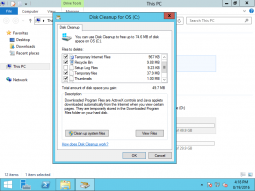 how to clean space on system drive in windows 2012 r2